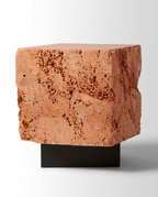 The Roman Plinth Calacatta Black – dark stone lifestyle render, dramatic contemporary interior